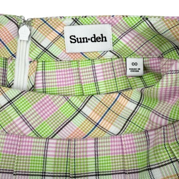 Aritzia Sunday Best Olive Pleated Micro Skirt Size 0 - Picture 3 of 6